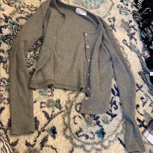 Gray bottom up sweater